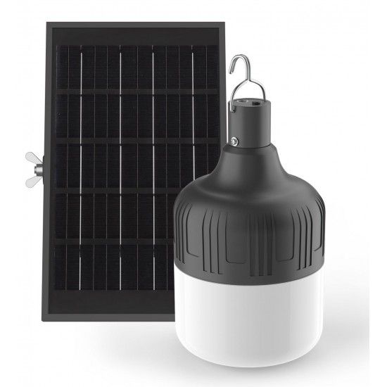 Lmpada Led Solar Preta Recarregvel 250LM ref EG-LSS250 XANLITE