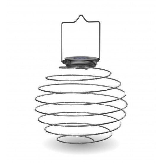 Led Solar Exterior Espiral Preto 22C 3000K ref EG-SOLASN XANLITE