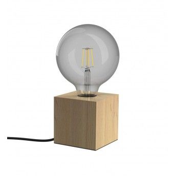 Candeeiro de Mesa Cubo de Madeira E27 60W ref EG-XDLAPCUBIKW XANLITE