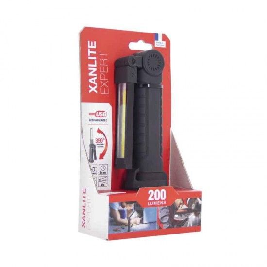Lanterna Led Recarregável Dobrável 200LM refª EG-BL200RUSB XANLITE Lanterna Led Recarregável Dobrável 200LM refª EG-BL200RUSB XANLITE