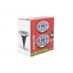 2 L�mpadas Solares Com 4 Leds 6500K Ip44 ref� EG-PACK2SPSO4 XANLITE