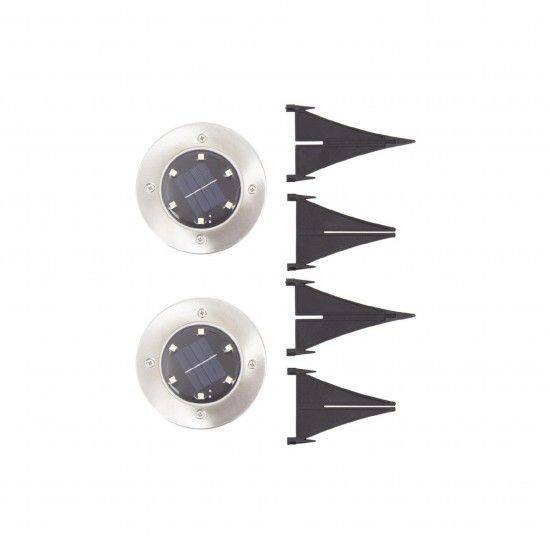 2 Lmpadas Solares Com 4 Leds 6500K Ip44 ref EG-PACK2SPSO4 XANLITE