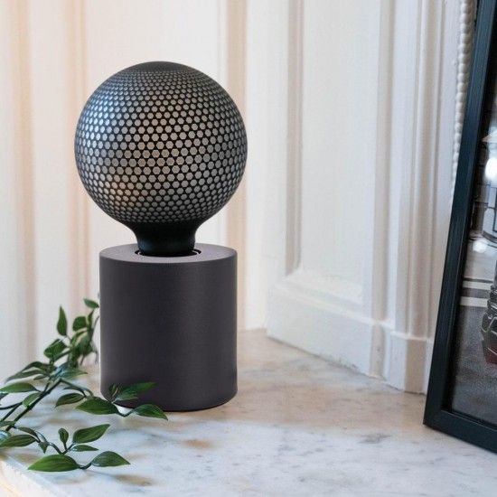 Candeeiro de Mesa Cilindro Preto E27 60W ref EG-XDLAPCYCLOMN XANLITE