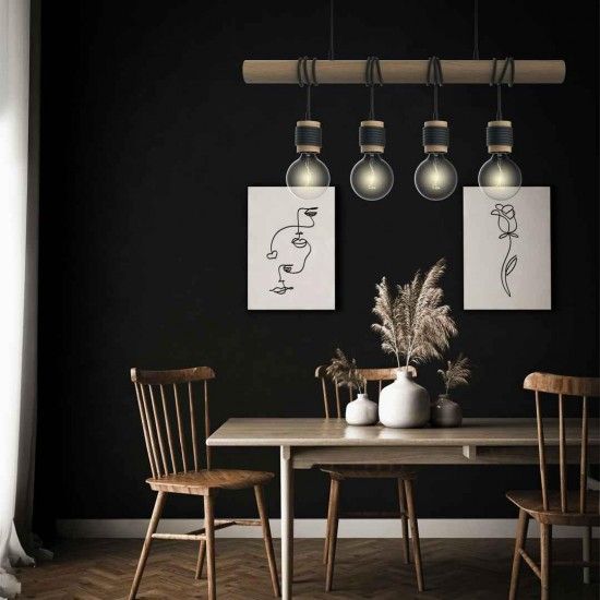 Pendel 4 Tampas de Madeira, E27, Ajustável, refª SDECYW4DW XANLITE Pendel 4 Tampas de Madeira, E27, Ajustável, refª SDECYW4DW XANLITE