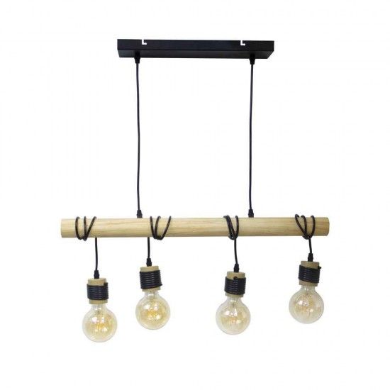 Pendel 4 Tampas de Madeira, E27, Ajustável, refª SDECYW4DW XANLITE Pendel 4 Tampas de Madeira, E27, Ajustável, refª SDECYW4DW XANLITE