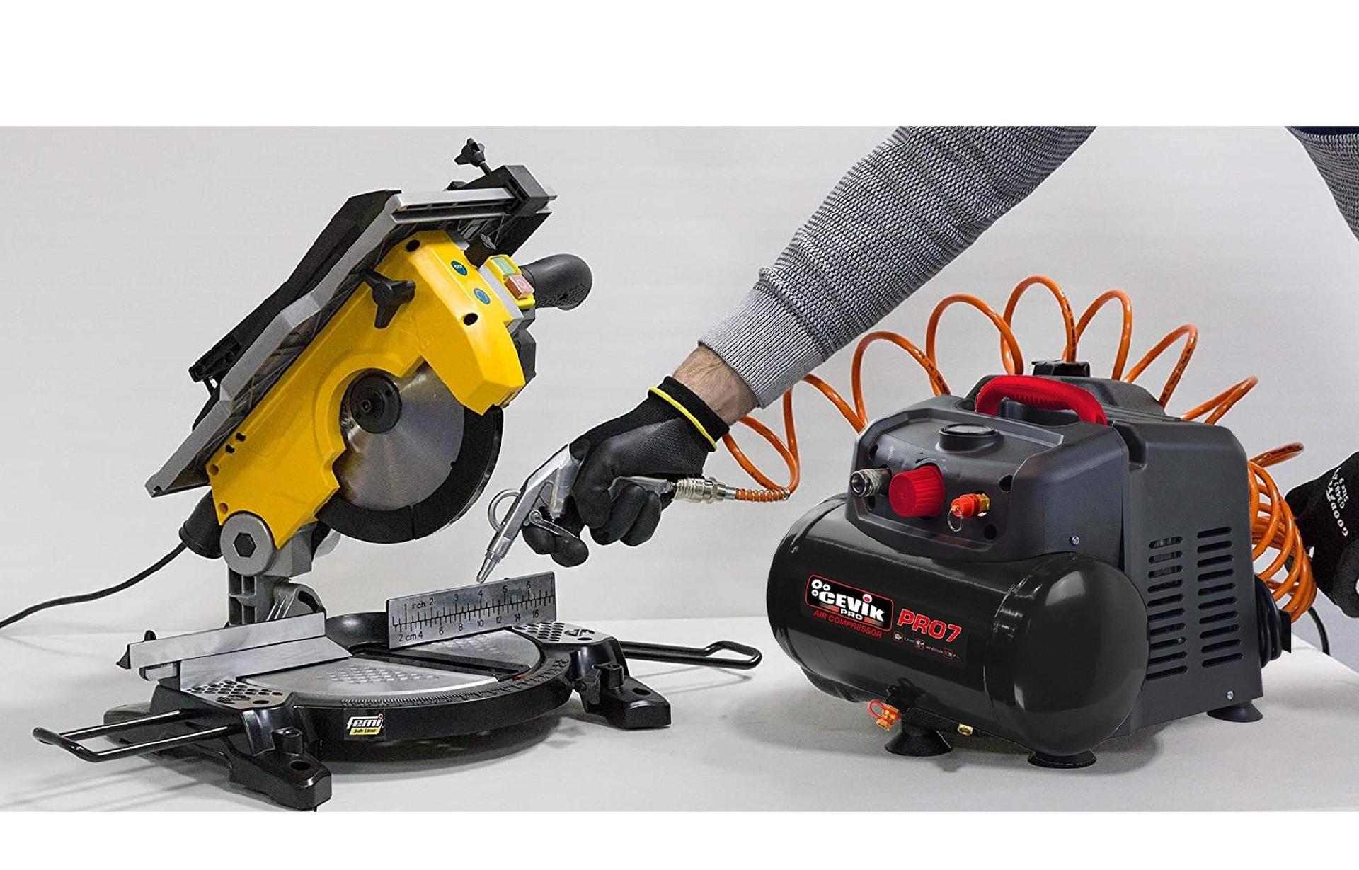 Compressor Monobloco 6 Litros 1.5Hp Sem Óleo refª CA-PRO7N Cevik