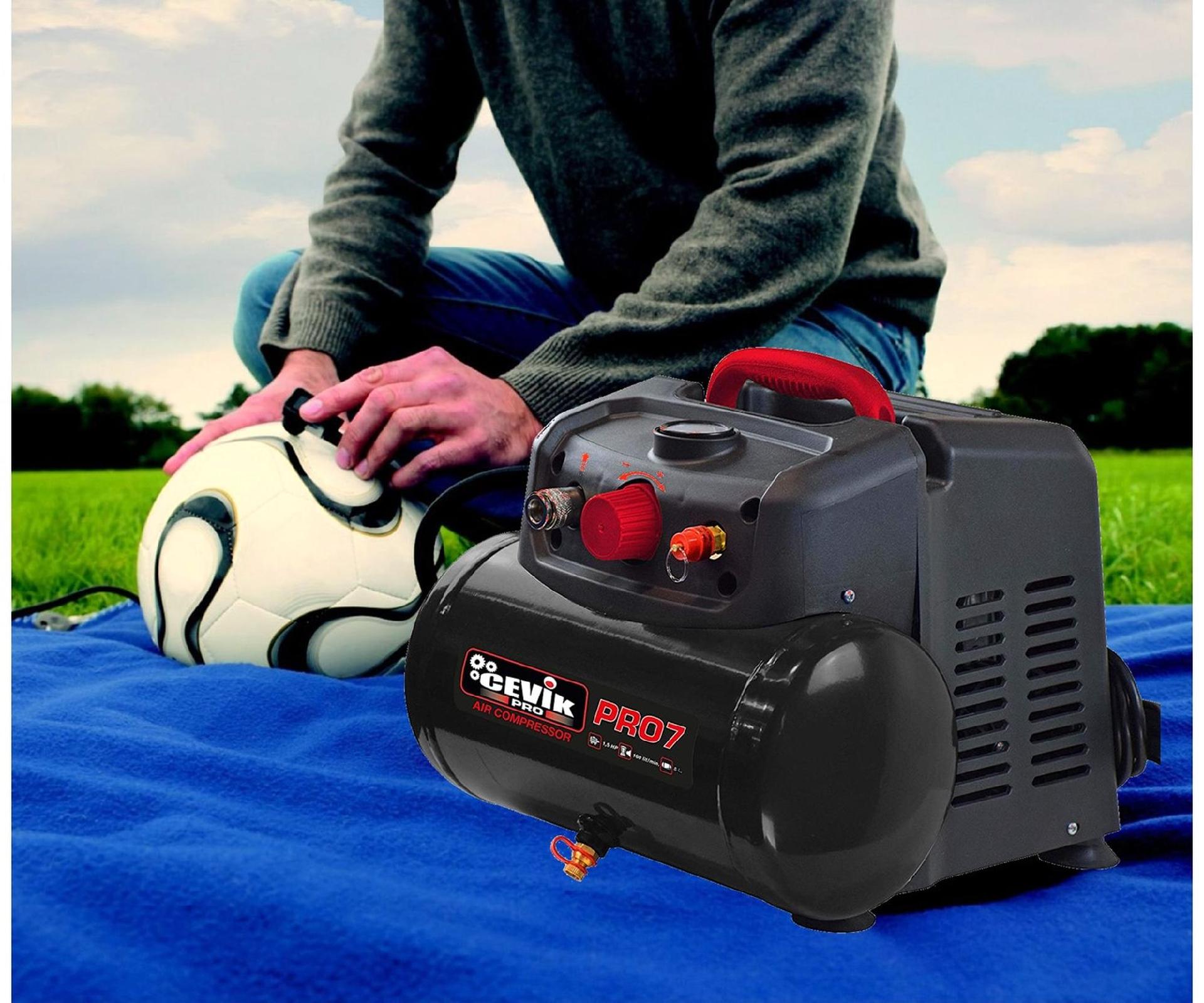 Compressor Monobloco 6 Litros 1.5Hp Sem Óleo refª CA-PRO7N Cevik