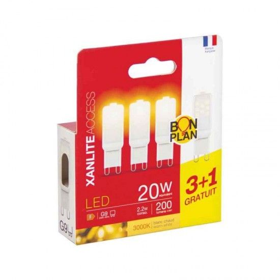 3+1 Lâmpadas Led 200LM 2700K refª PACK31ALG9200IW XANLITE 3+1 Lâmpadas Led 200LM 2700K refª PACK31ALG9200IW XANLITE