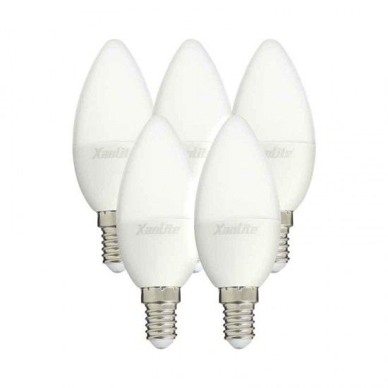 5 Lâmpadas de Vela Led E14 470LM 4000K refª PACK5EV470FCW XANLITE 5 Lâmpadas de Vela Led E14 470LM 4000K refª PACK5EV470FCW XANLITE