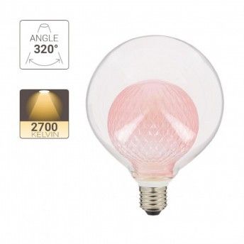 Bulbo de Design de Vidro Duplo Rosa ref RFDEB125DVPINK XANLITE