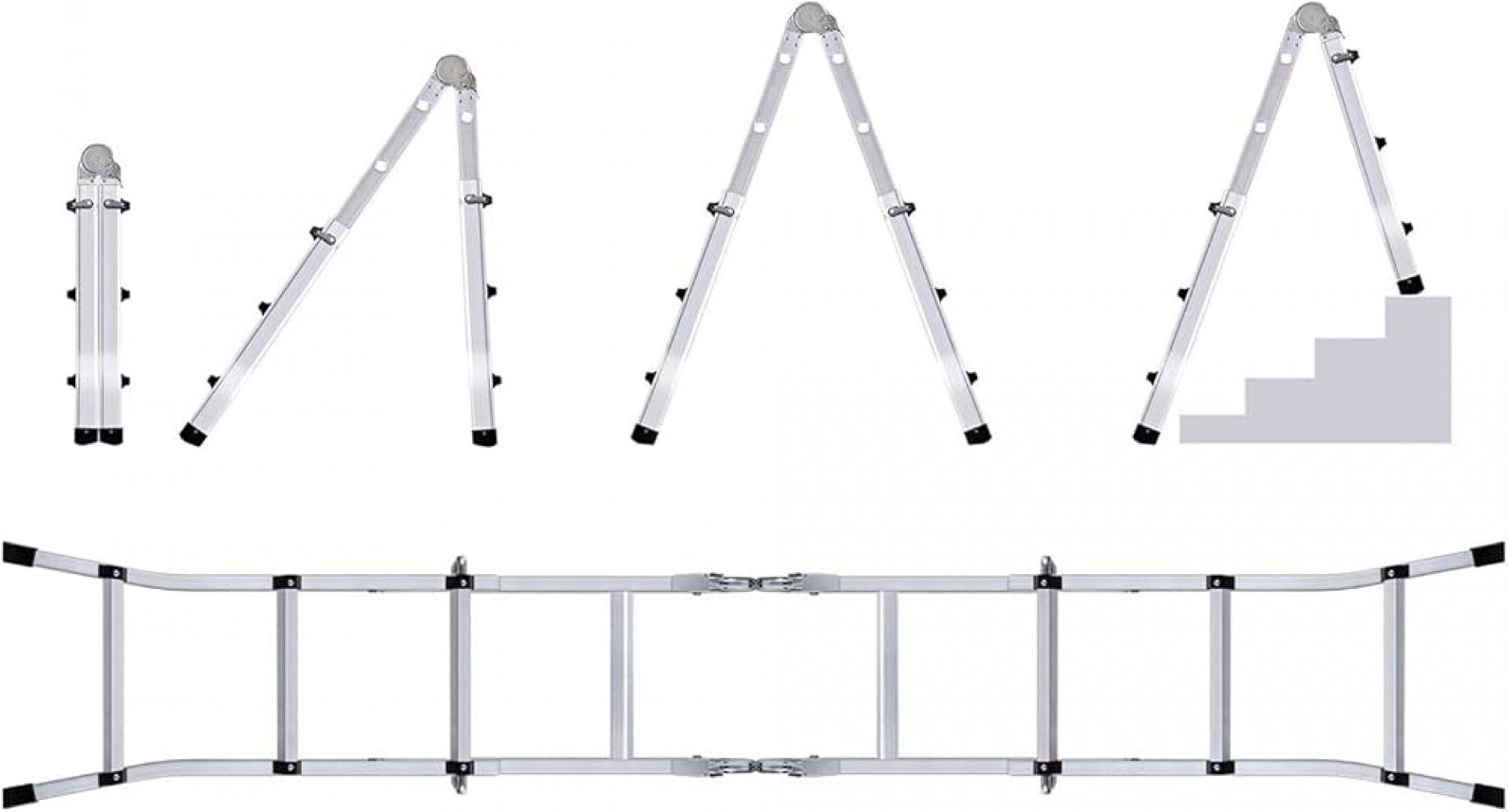 Escada telescópica Multiuso 3.98m (max) refª WK700110 Werku