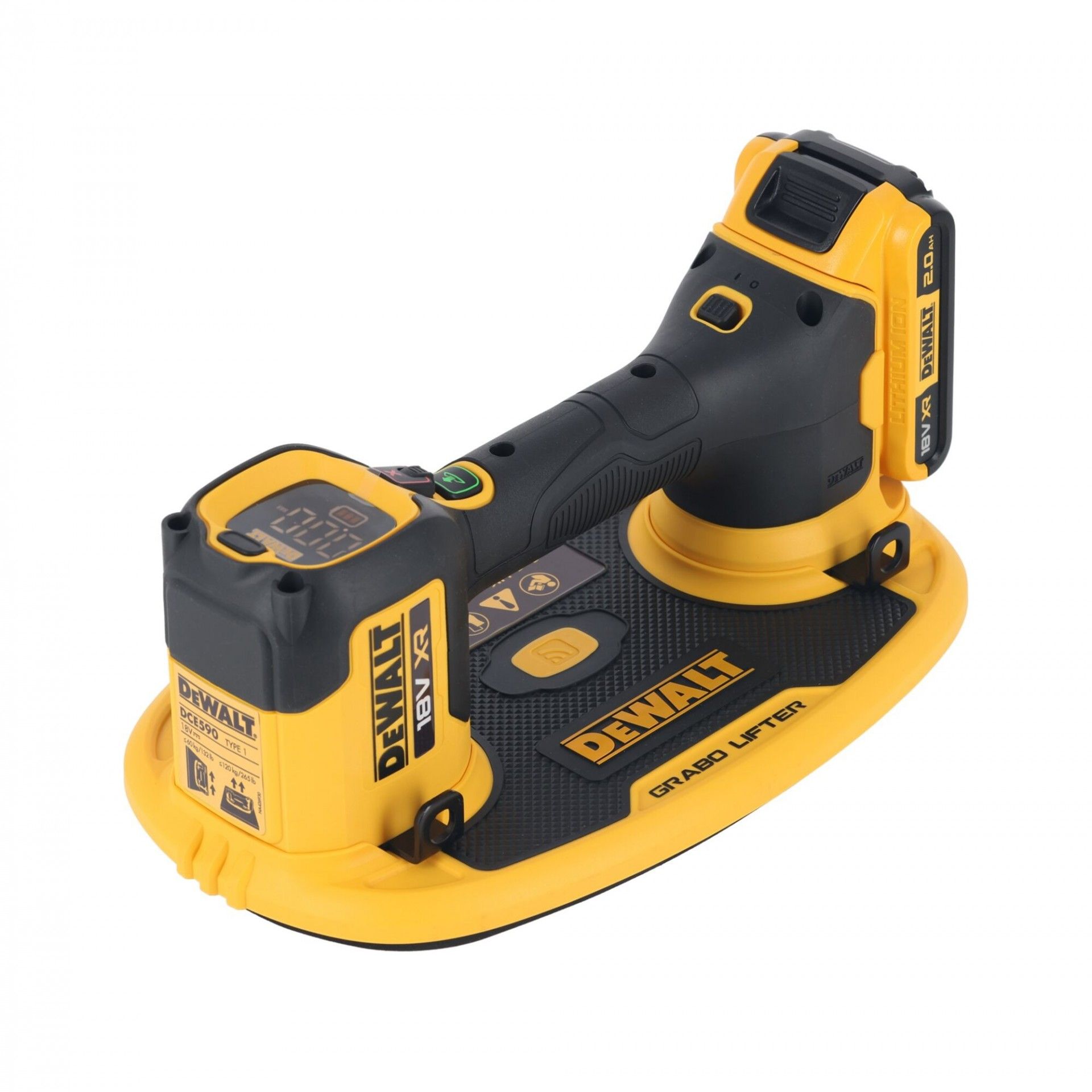 Ventosa 120Kg XR 18v 2.0Ah e mala Tstak Grabo refª DCE590D1T-QW DeWalt