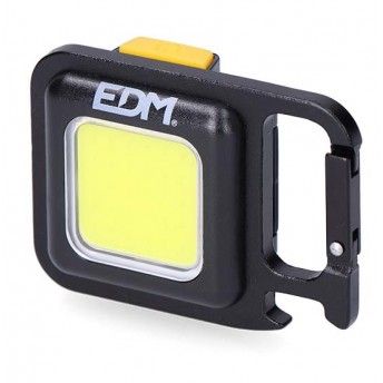 Lanterna porta-chaves multifuncional COB 6 W, tamanho 45 x 21,5 x 62 mm ref 36117 EDM