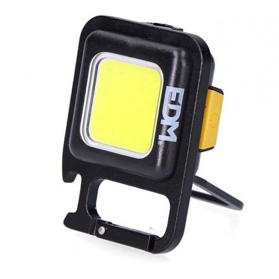 Lanterna porta-chaves multifuncional COB 6 W, tamanho 45 x 21,5 x 62 mm ref 36117 EDM