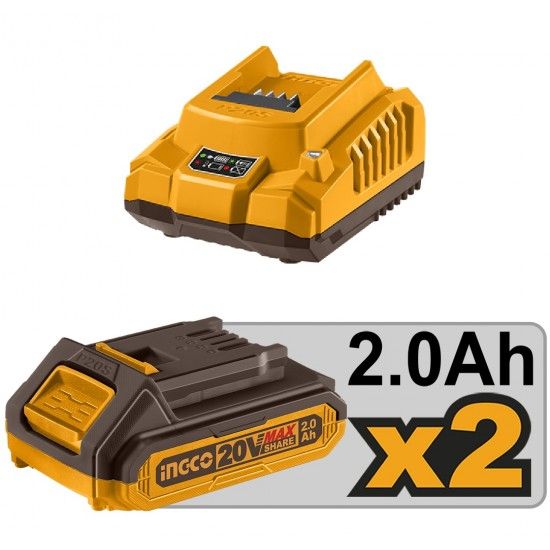 Kit Mini-serra [CGSLI2068]+ tesoura poda Brushless 20V [CSSLI20258]+ (2)x2.0Ah + carregador ref COS