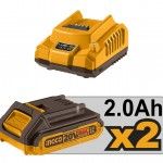 Kit Mini-serra [CGSLI2068]+ tesoura poda Brushless 20V [CSSLI20258]+ (2)x2.0Ah + carregador ref COS