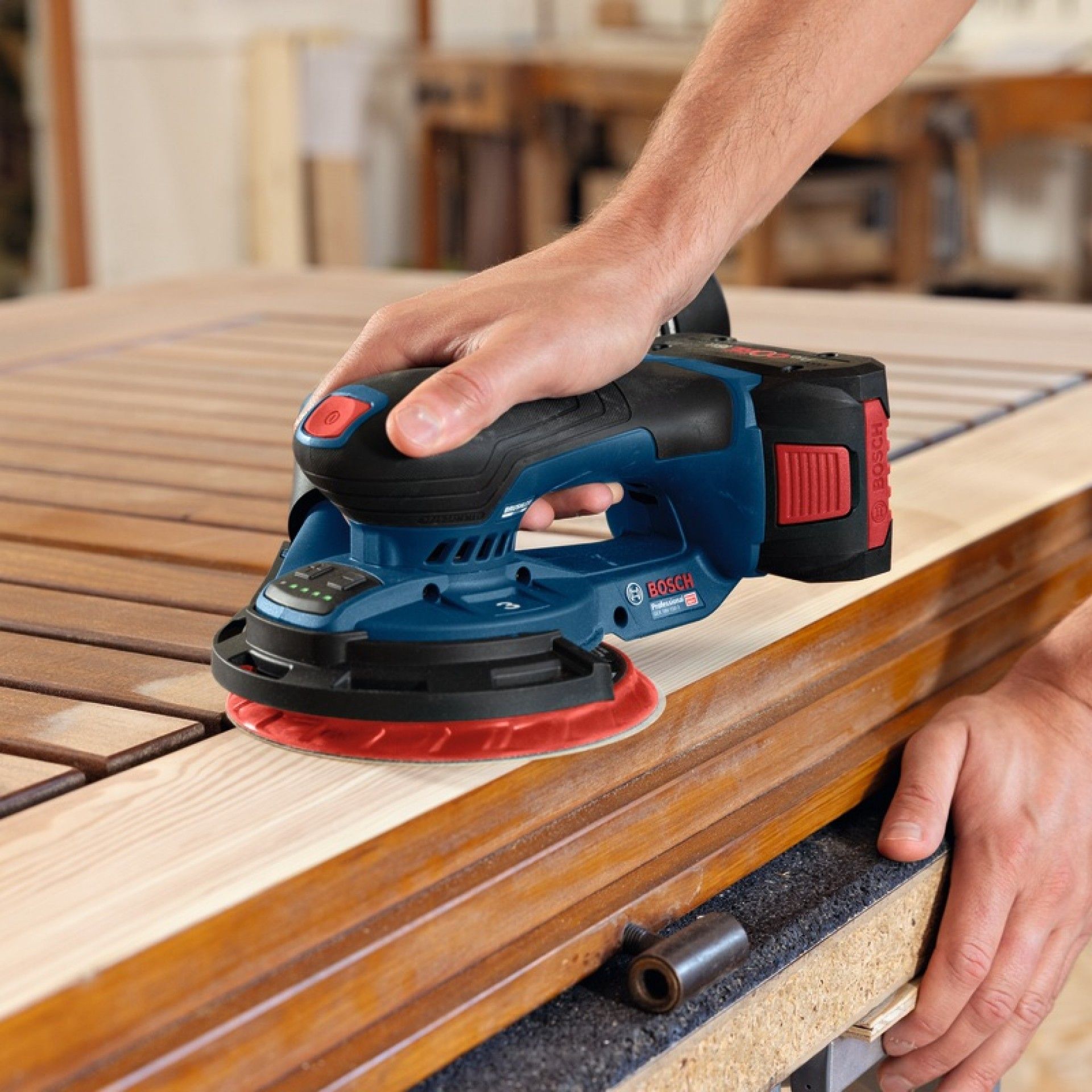 Lixadeira excêntrica GEX 18V-150-3 L-boxx refª 0601372903 BOSCH