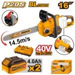 Moto-serra 40v (2)x4.0Ah + carregador ref CGSLI401682 Ingco
