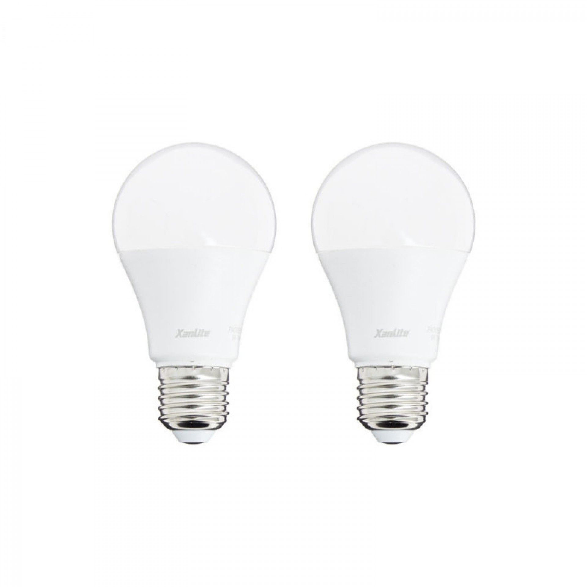 Pack 2 lampadas led 9W E27 2700k refª EG-PACK2EE806G Xanlite