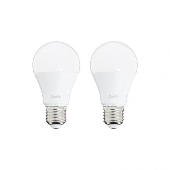 Pack 2 lampadas led 9W E27 2700k ref EG-PACK2EE806G Xanlite