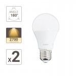 Pack 2 lampadas led 9W E27 2700k ref EG-PACK2EE806G Xanlite
