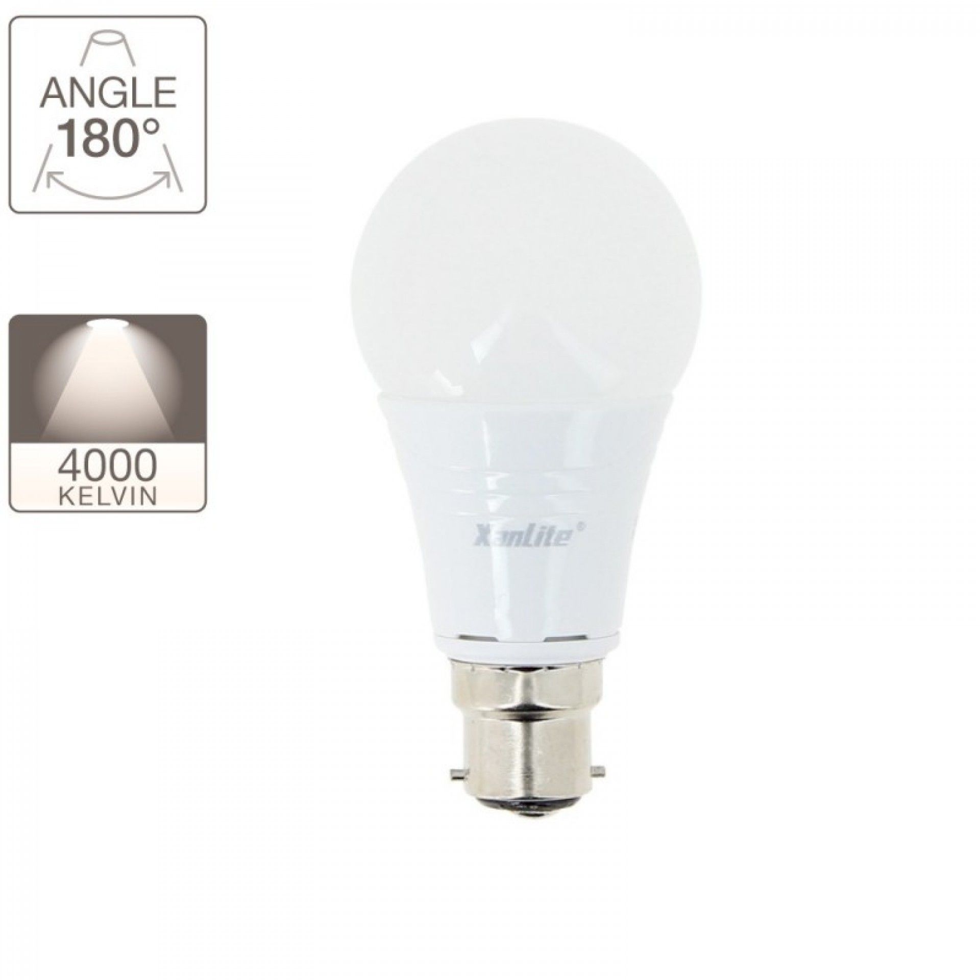 Lampada led 10W B22 4000k refª EG-EB806GCW Xanlite