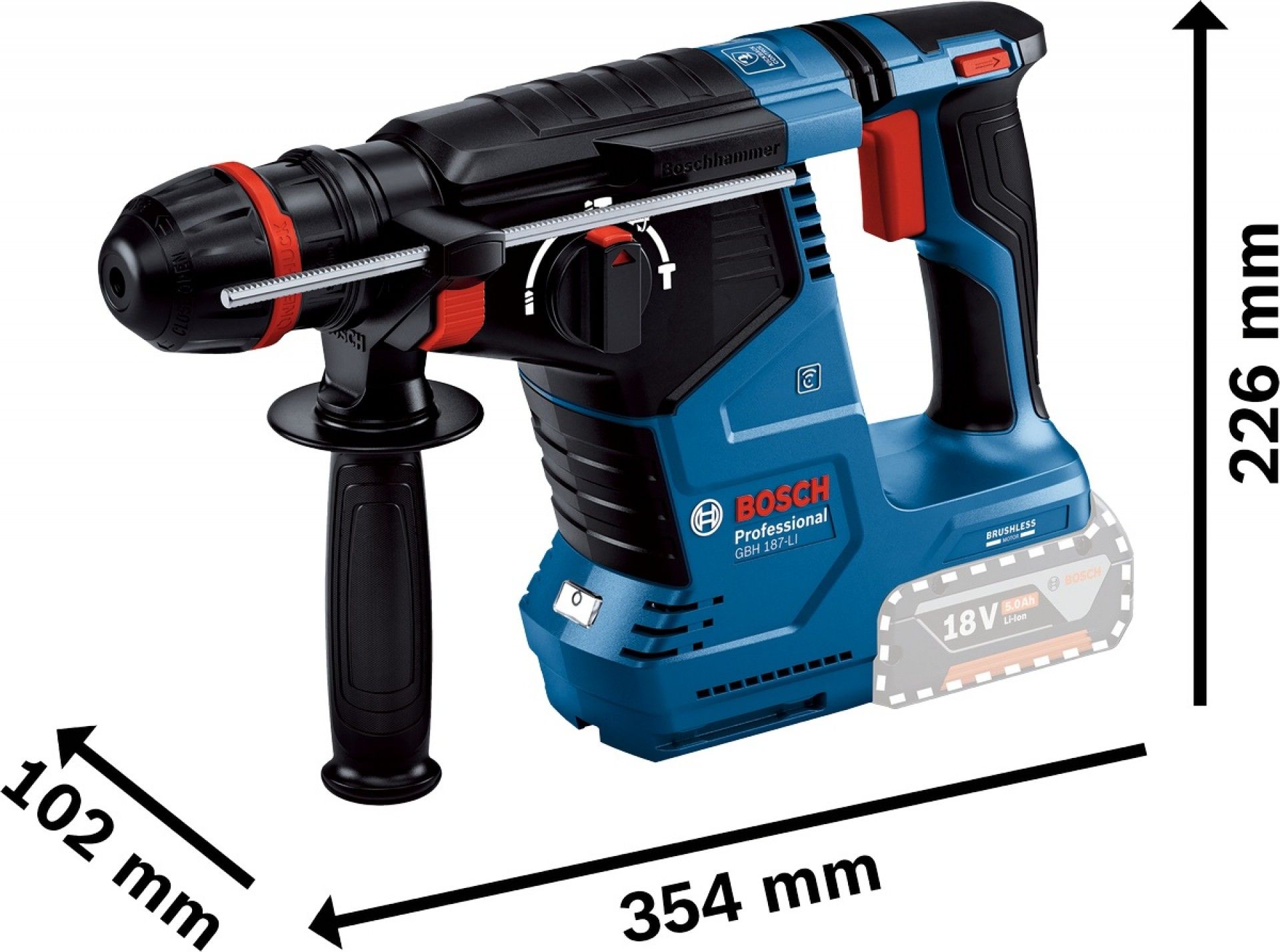 Martelo GBH 18V-24 C (2)x5.0Ah L-Boxx refª 0611923003 BOSCH