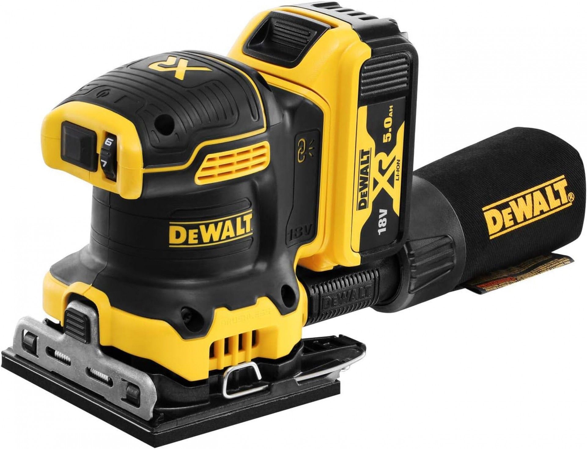 Lixadora Otorbital sem escovas XR 18V Li-Ion 5Ah refª DCW200P2-QW DEWALT