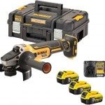 Rebarbadora 125mm (3)x5.0Ah c/mala Tstak refª DCG405P3-QW DEWALT Rebarbadora 125mm (3)x5.0Ah c/mala Tstak refª DCG405P3-QW DEWALT