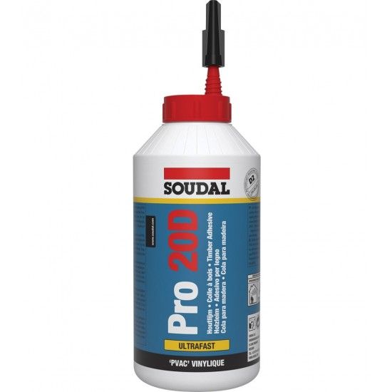 Cola branca para madeira PRO20D 750g ref 108767 Soudal
