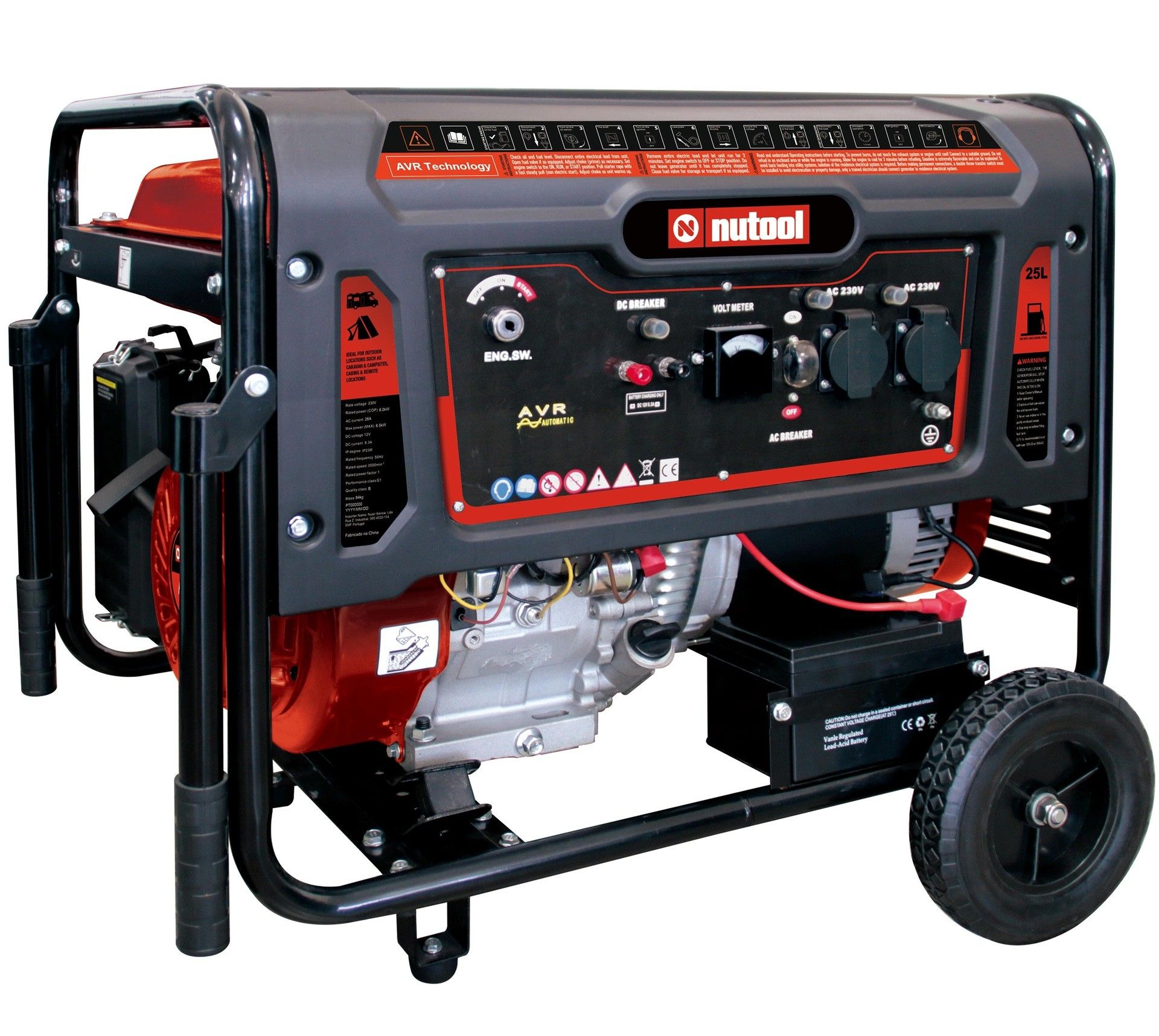 Gerador 6.5Kw AVR refª NG6500E NUTOOL