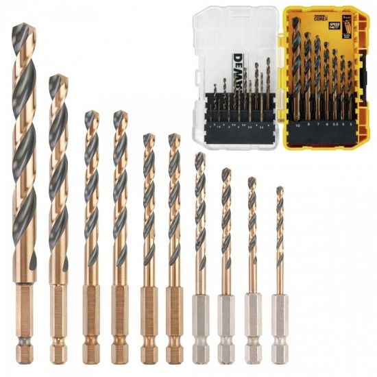 Kit brocas Hss-G 10p Hex ref DT20620-QZ DEWALT