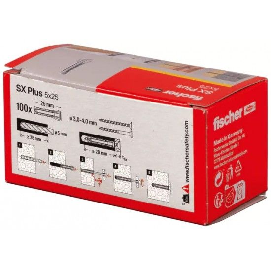 Bucha 5mm SX Plus  (100uni) ref 568005 Fischer