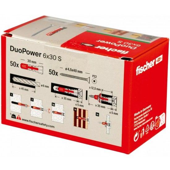 Bucha Fischer DuoPower 6x30mm 50p 535459