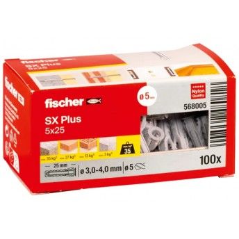 Bucha 5mm SX Plus  (100uni) ref 568005 Fischer