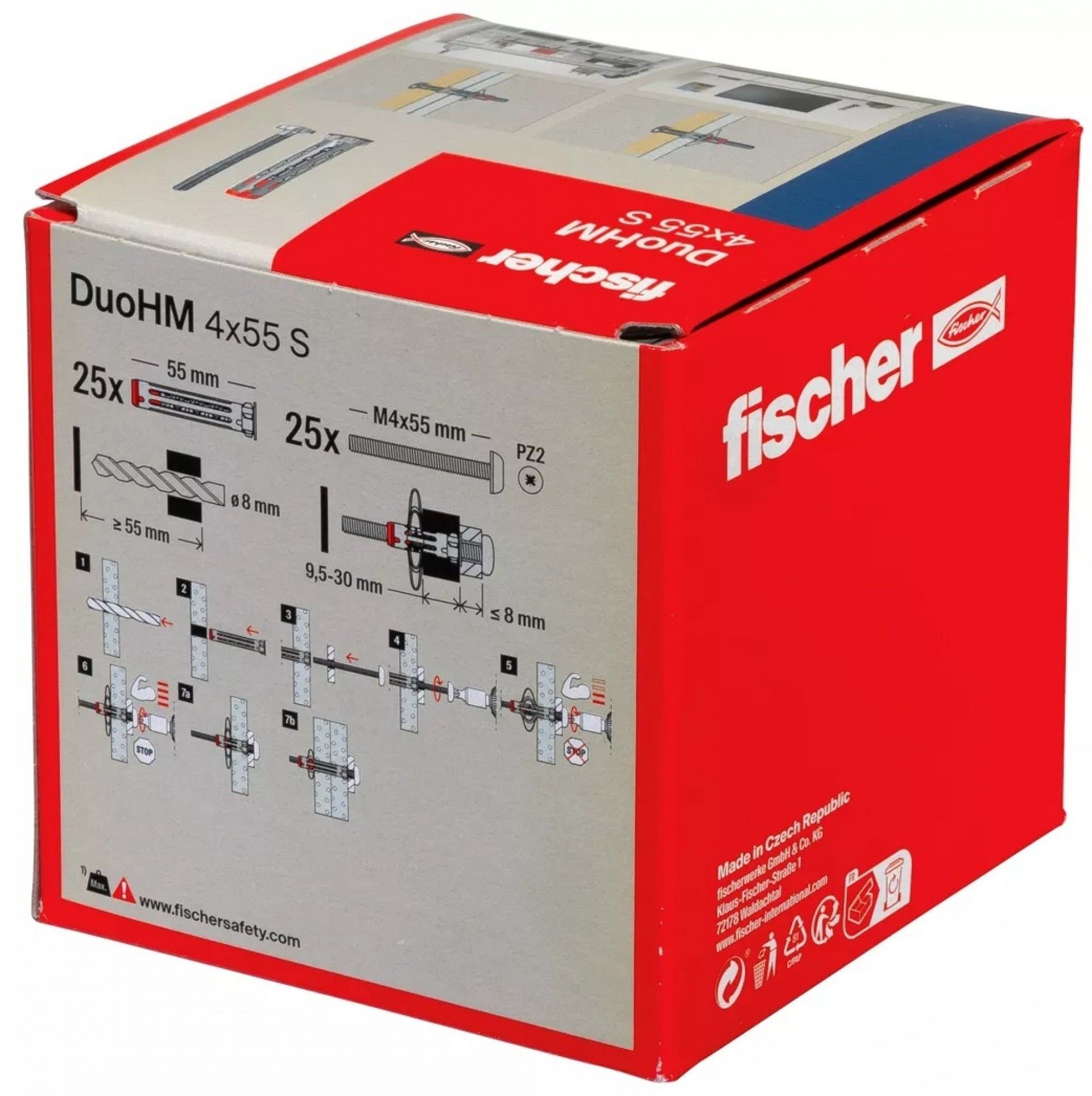 Bucha DuoHM 4x55mm S PH PZ 25pç refª 572920 Fischer