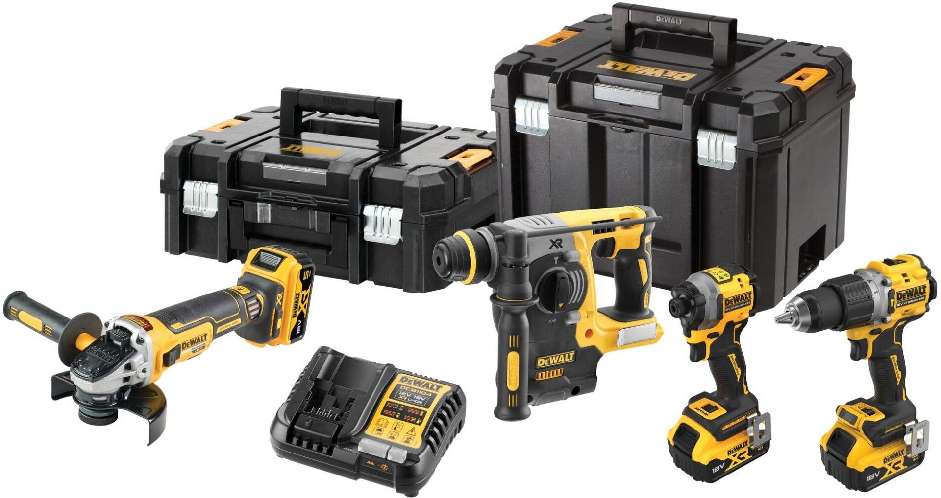 Kit Combo 4 18V Máquinas DCD805 + DCF850 + DCG405 + DCH273 refª DCK429P3T-QW Dewalt