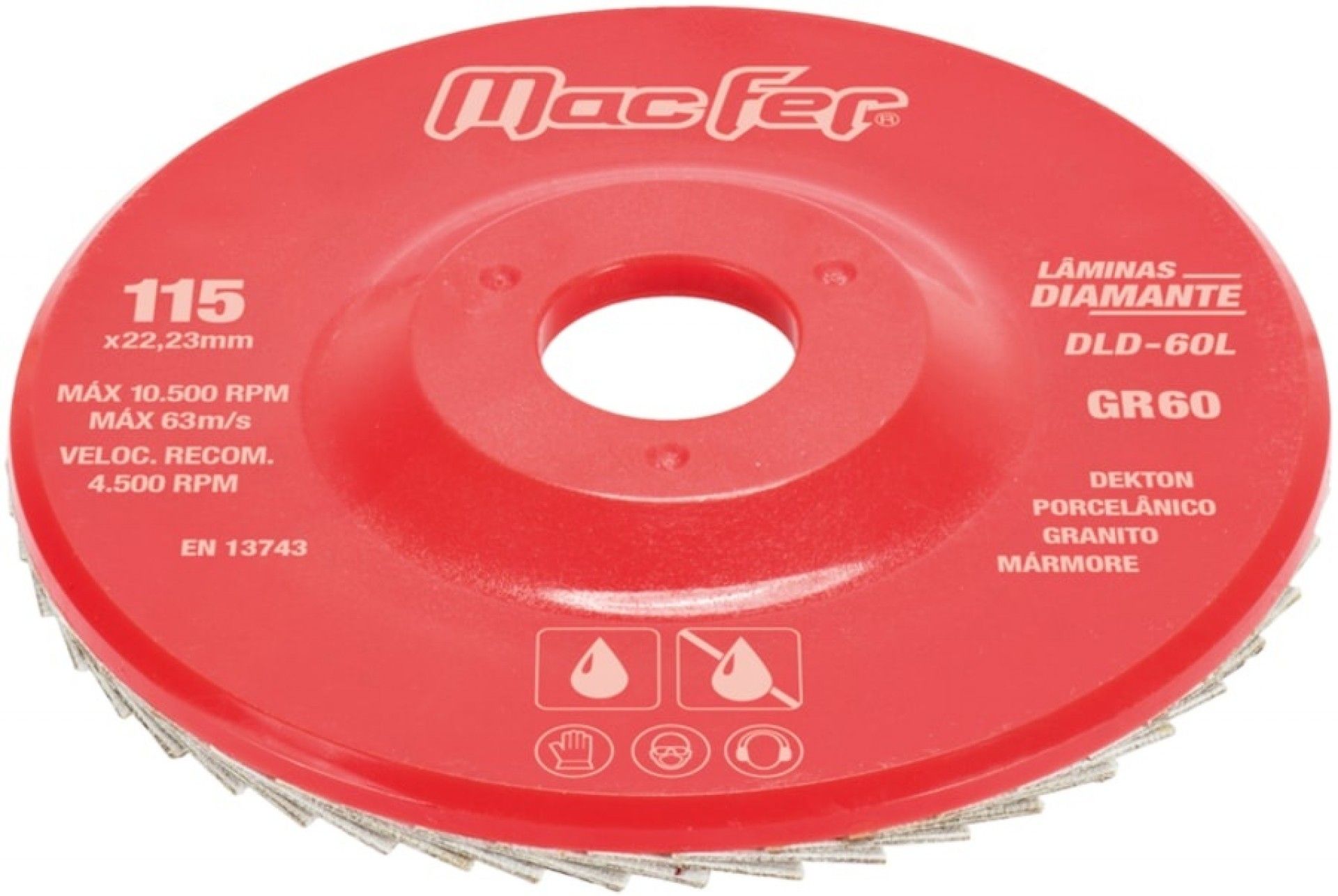 Disco lamelado diamantado 115mm gr120 refª 092.0182 MacFer