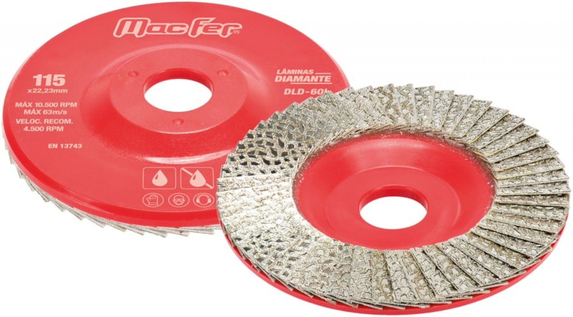 Disco lamelado diamantado 115mm gr60 refª 092.0181 MacFer