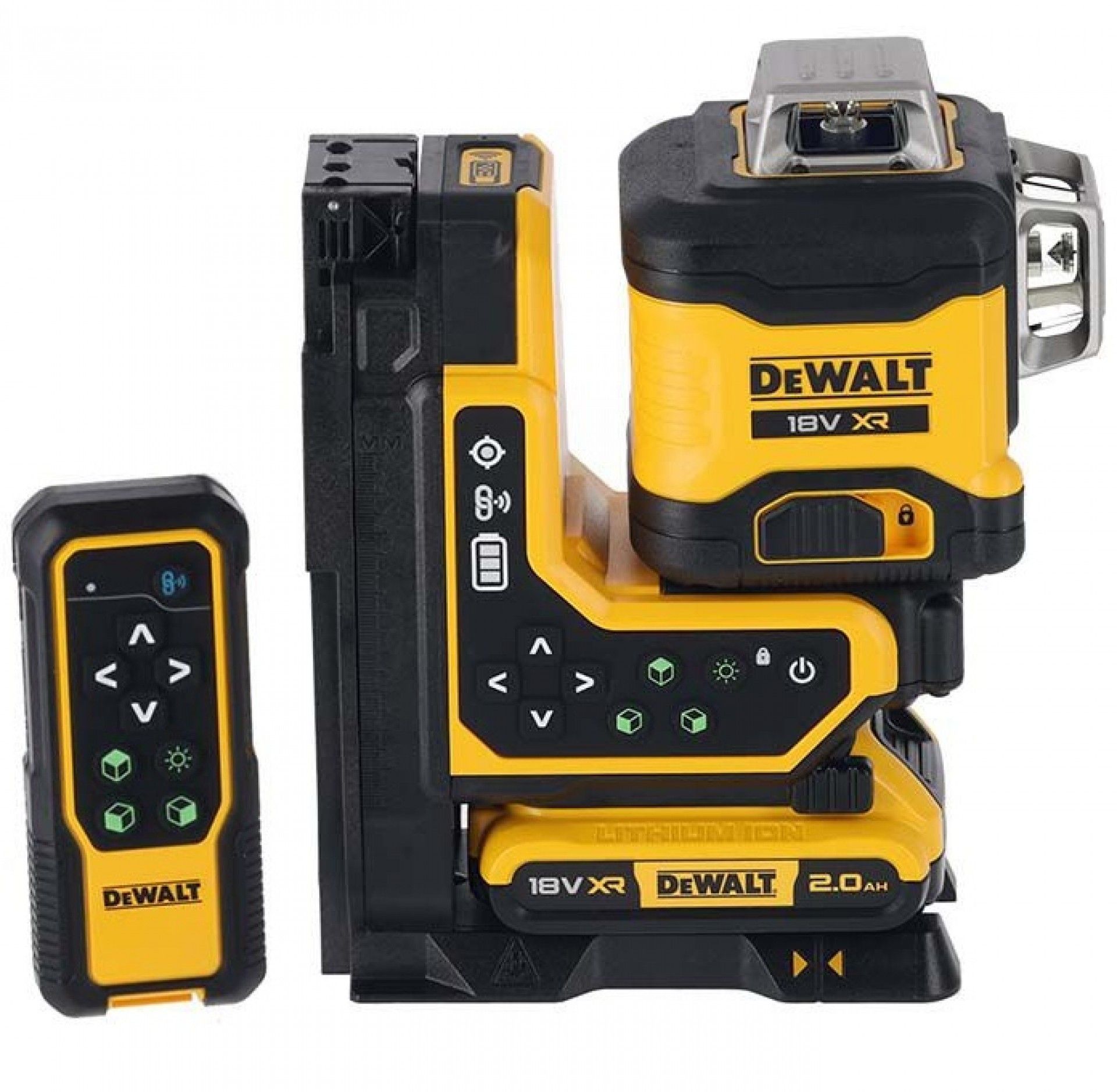 Nível Laser verde 3x360 18V com bat 2Ah refª DCLE34035D1-QW Dewalt