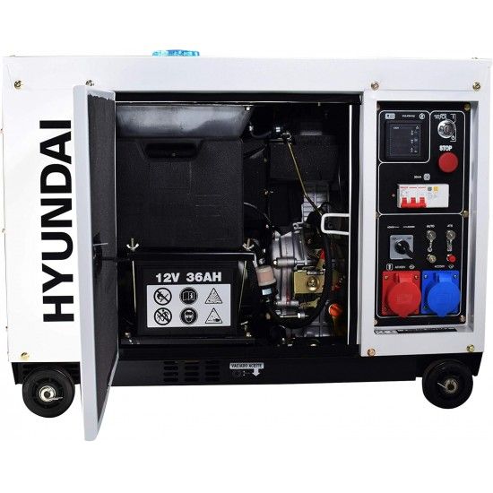 Gerador diesel silencioso 7.9KvA tri/monofásico refª HY-DHY8600SE-T HYUNDAI Gerador diesel silencioso 7.9KvA tri/monofásico refª HY-DHY8600SE-T HYUNDAI