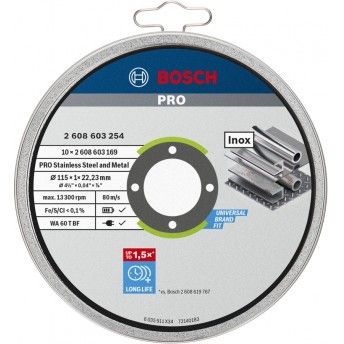Disco inox 115mm 10p ref 2608603254 BOSCH