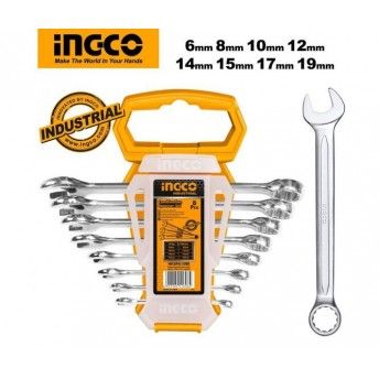 Conjunto  8 chaves boca luneta 6-19mm ref HKSPA1088 IngCo