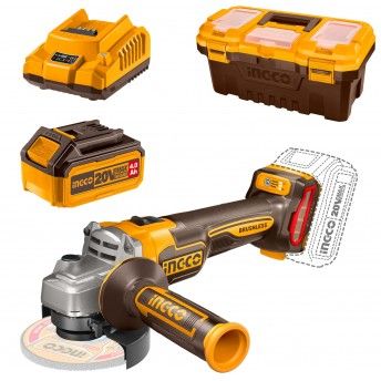 Rebarbadora 20V  brushless + Bat 4.0Ah + Carregador +mala ref CAGLI21154KIT4 IngCo