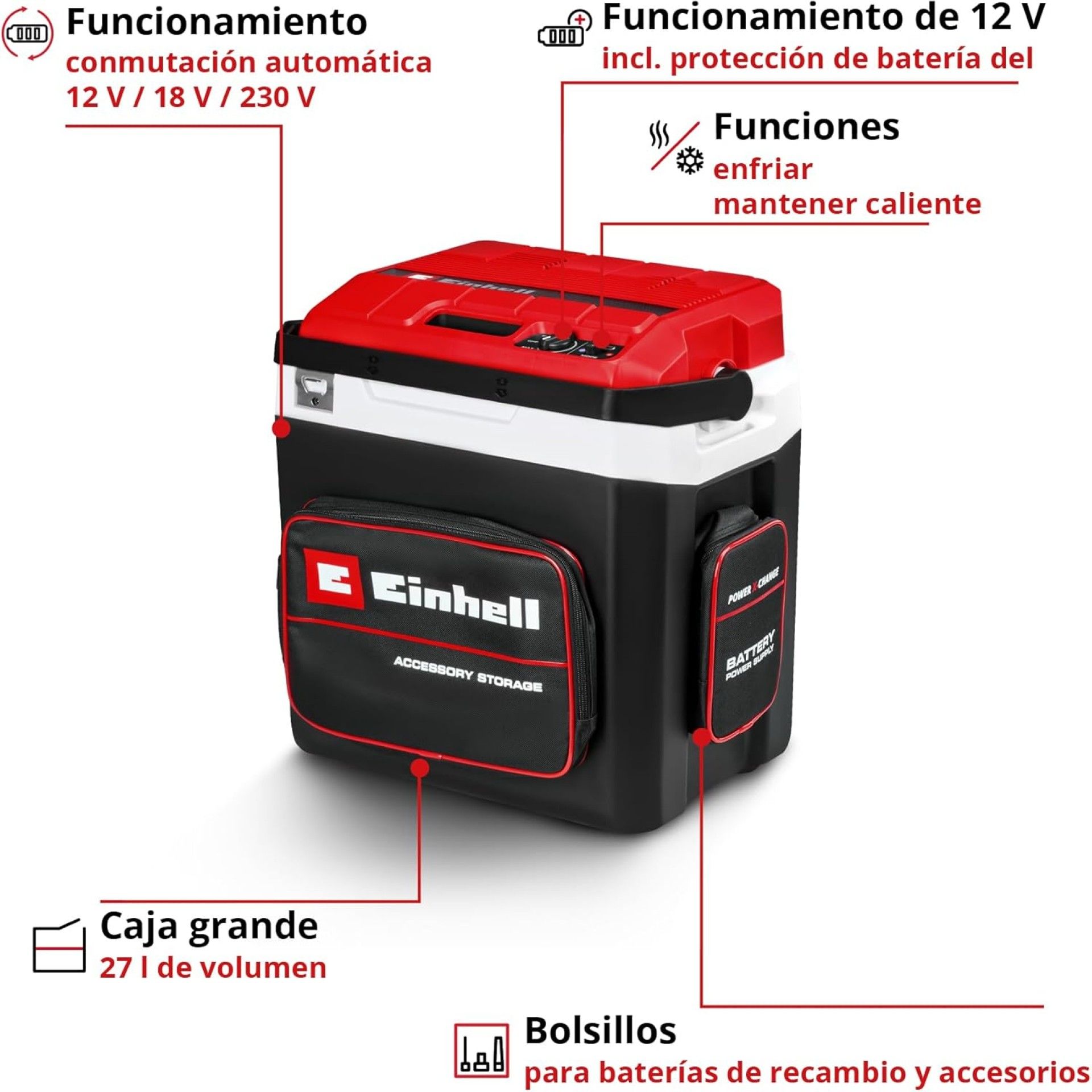 Arca refrigeradora portátil TE-COL 18/27 Li-Solo refª 2048420 Einhell