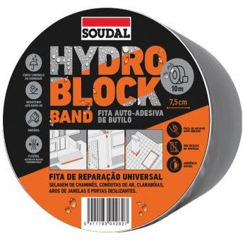 Fita reparao Hidro Block 10m x 22.5cm ref 111086 Soudal