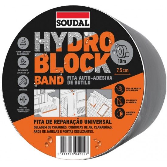 Fita reparao Hidro Block 10m x 15cm ref 111085 Soudal