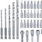 Jogo de 39  brocas metal e Bits sortidas ref 49108910 KWB