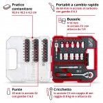 Jogo de 37 BIT´S, chaves de caixa com roquete refª 49109024 KWB Jogo de 37 BIT´S, chaves de caixa com roquete refª 49109024 KWB