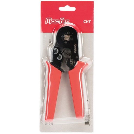 Alicate cravar ponteiras para fios multifilar 0,5-6mm2 refª 016.0032 MACFER Alicate cravar ponteiras para fios multifilar 0,5-6mm2 refª 016.0032 MACFER